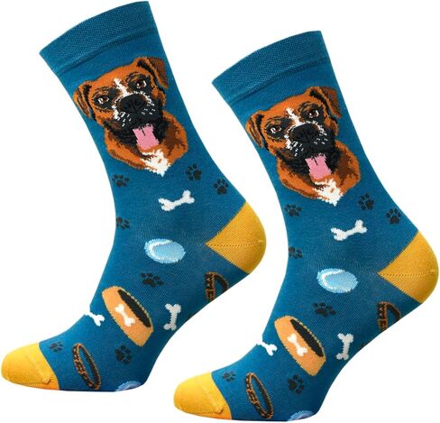 جوارب XWI Paws Purrs Fun Novelty لمحبي القطط والكلاب للرجال للجنسين طاقم 75% قطن in Saudi Arabia