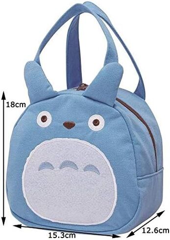Skater Totoro Die Cut Lunch Bag with Zip Closure - Totoro Grey in Saudi Arabia