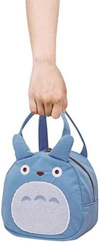 Skater Totoro Die Cut Lunch Bag with Zip Closure - Totoro Grey in Saudi Arabia