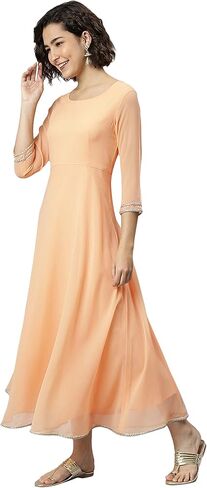 كورتا بولي جورجيت للسيدات من Janasya Indian مع وشاح in Kuwait