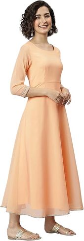 كورتا بولي جورجيت للسيدات من Janasya Indian مع وشاح in Kuwait