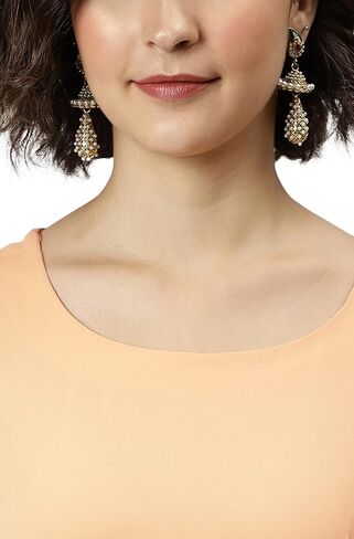 كورتا بولي جورجيت للسيدات من Janasya Indian مع وشاح in Kuwait