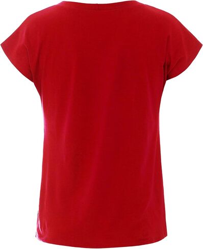 Women's Short Sleeve Round Neck Twist Front Casual Loose Fitting Tunic T-Shirt (S-3XL) in Saudi Arabia