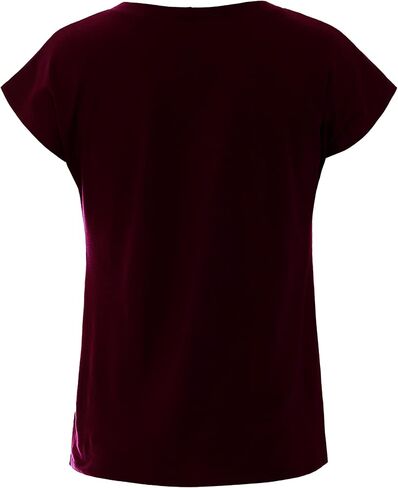 Women's Short Sleeve Round Neck Twist Front Casual Loose Fitting Tunic T-Shirt (S-3XL) in Saudi Arabia