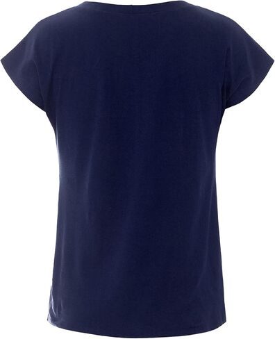 Women's Short Sleeve Round Neck Twist Front Casual Loose Fitting Tunic T-Shirt (S-3XL) in Saudi Arabia