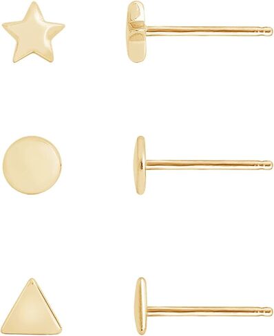 Amazon Essentials Gold Plated Sterling Silver Stud Earrings in Saudi Arabia