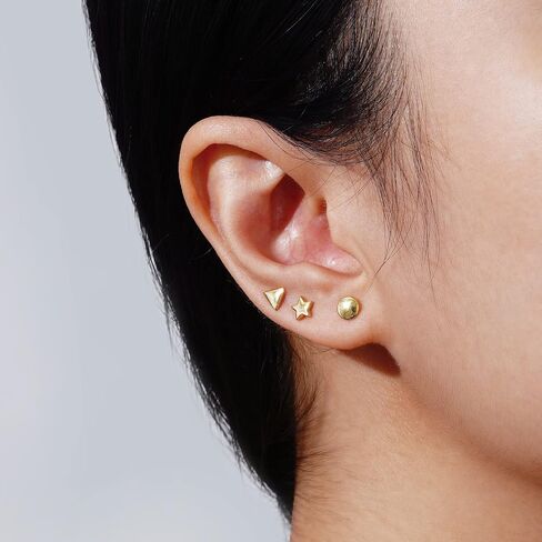 Amazon Essentials Gold Plated Sterling Silver Stud Earrings in Saudi Arabia