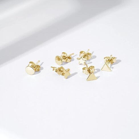 Amazon Essentials Gold Plated Sterling Silver Stud Earrings in Saudi Arabia