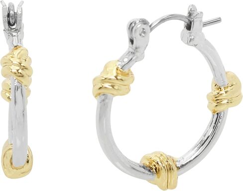 Steve Madden Womens Knot Link Hoop Earrings in Saudi Arabia