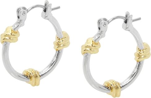 Steve Madden Womens Knot Link Hoop Earrings in Saudi Arabia