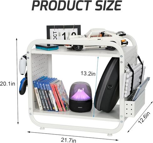 PLKOW Compact Video Game Storage Organizer, Xbox Stand Organizer for Consoles, Controllers, Headphones Xbox/PS5/PS4/Switch Accessories, Video Game Storage Rack, Black - A Great Gift for Gamers in Saudi Arabia