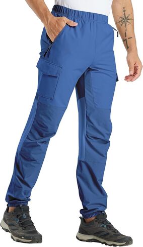 Mens Hiking Pants Cargo Sweatpant with Zipper Pocket Stretch Lightweight Trousers Jogger Pant for Travel in Saudi Arabia