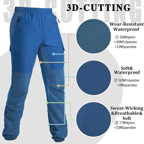 Mens Hiking Pants Cargo Sweatpant with Zipper Pocket Stretch Lightweight Trousers Jogger Pant for Travel in Saudi Arabia