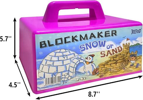 JEEFUD Snow Brick Form10 Inch - Snow Fort Builder -Kids Outdoor Toys for Winter, Snow Castle, Summer Sand Box, Beach Castle (2 Pack) (Blue&Red) in Saudi Arabia