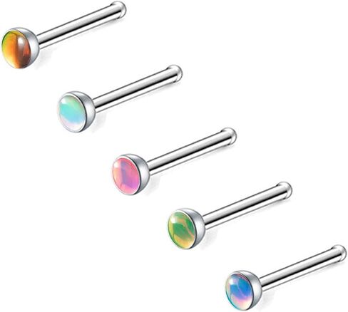 20G Nose Stud for Women Men Stainless Steel L Shape Nostril Ring Nose Screw Studs Bone Pin Piercing Jewelry in Saudi Arabia