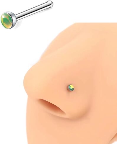 20G Nose Stud for Women Men Stainless Steel L Shape Nostril Ring Nose Screw Studs Bone Pin Piercing Jewelry in Saudi Arabia