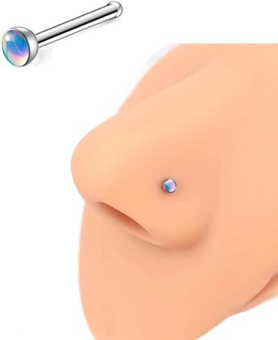 20G Nose Stud for Women Men Stainless Steel L Shape Nostril Ring Nose Screw Studs Bone Pin Piercing Jewelry in Saudi Arabia