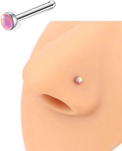 20G Nose Stud for Women Men Stainless Steel L Shape Nostril Ring Nose Screw Studs Bone Pin Piercing Jewelry in Saudi Arabia