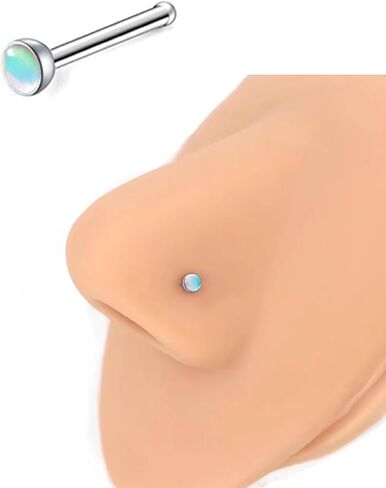 20G Nose Stud for Women Men Stainless Steel L Shape Nostril Ring Nose Screw Studs Bone Pin Piercing Jewelry in Saudi Arabia