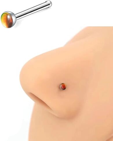 20G Nose Stud for Women Men Stainless Steel L Shape Nostril Ring Nose Screw Studs Bone Pin Piercing Jewelry in Saudi Arabia