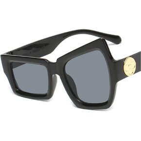 Raised Eyebrows Quirky Sunglasses Personality Irregular Large and Small Eyes Hip Hop Sunglasses Tide for Women Men