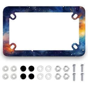 Motorcycle Dragon License Plate Frame Colorful Scale Stainless Steel Funny Motorbike License Plate Holder Tag Holder Motorcycle Accessories Decoration Men Women 7.7" x 4.5"