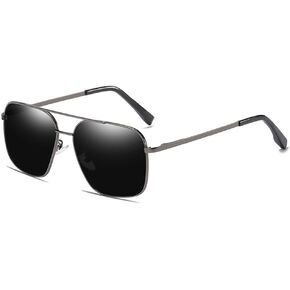 55 mm Square Polarized Sunglasses for Men