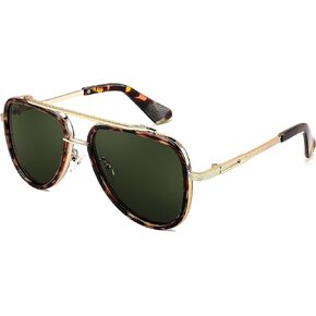 FEISEDY Sunglasses Men Aviator, 70s Vintage Classic Square Frame, UV400 Sun Glasses Driving Fishing Golf Hiking B0036