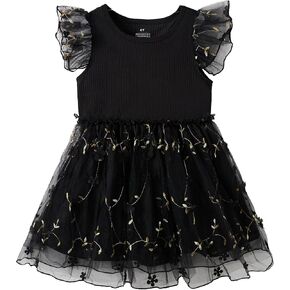 UMELOK Toddler Tutu Dress Little Girls Tulle Casual Dresses Size 3-8 Years