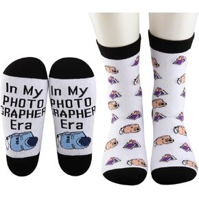 MBMSO Photography Gifts Socks 2 Pairs Photographer Socks in My Photographer Era Photography Lovers Gifts Camera Socks