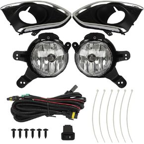 Bumper Fog Daytime Light Assembly Replacement for 2013 2014 2015 Chevy Spark Driving Lamps w/Switch Left Right