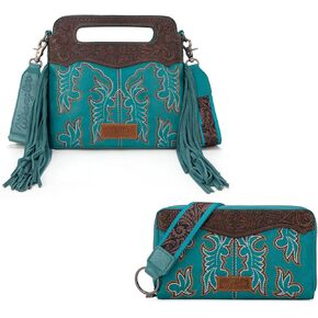 حقيبة كروس رانجلر ويسترن فرينج بمقبض علوي مع محفظة للنساء in Kuwait