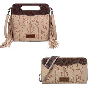 حقيبة كروس رانجلر ويسترن فرينج بمقبض علوي مع محفظة للنساء in Kuwait