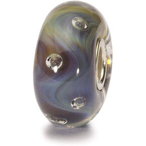 TROLLBEADS Universal Azure Bubbles Bead - Enchanting Handcrafted Glass Charm | Glass & Cubic Zirconia | Universals Collection | Design by Lise Aagaard