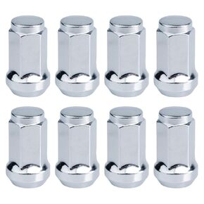 Tusk Tapered Lug Nut Kit 10mm x 1.25mm Thread Pitch (8-Pack) w/14mm Head Chrome Compatible with Defender HD9 Max XT/Defender HD10 DPS 2016-2024