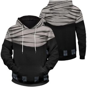 ChenRong Unisex MHA Cosplay Aizawa Shouta Hoodie 3D Printed Hooded Pullover Sweatshirt Coat Jacket