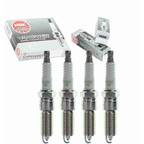 4 pc NGK V-Power Spark Plugs compatible with Chrysler PT Cruiser 2.4L L4 2001-2010