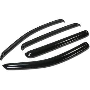 Auto Dynasty 4Pcs Tape-On Window Vent Visor Deflector Rain Guard Compatible with Dodge Durango Chrysler Aspen 04-09, Acrylic