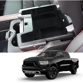 2019-2024 2025 Ram 1500 Center Console Organizer, for Ram 1500 2500 3500 Console Tray, 2021 2022 2023 Ram 1500 2500 3500 Console Armrest Tray Insert 2024 2025 Ram Truck Accessories (Black Mats) in Kuwait