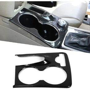 Acouto Car Cup Holder Trim Cover Fit for Benz GLK-Class (X204) 2008-2015 Car Center Console Water Cup Holder Frame Trim Decorative Sticker Car Interior Accessories(Carbon Fiber Pattern)