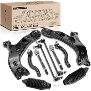 A-Premium Set of 10, Front Lower Control Arm, Sway Bar Link, Inner Outer Tie Rod End, Rack and Pinion Boot, Compatible with Toyota RAV4 2006-2018