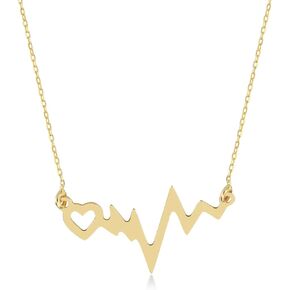 GELIN Heartbeat Necklace in 14K Solid Gold