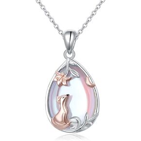 Alphm 925 Sterling Silver Chicken Capybara Raccoon Highland Cow Axolotl Necklace Cute Animal Necklace Jewelry for Women