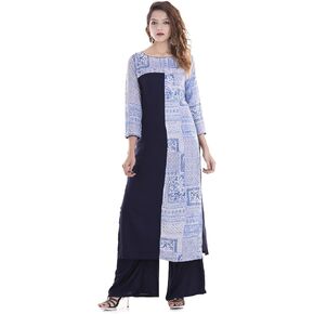 Chichi Indian Women's Printed Rayon Kurti Top