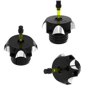 Black CNC-Cut Anti-Leak Gas Fuel Tank Cap Cover with Breather Hose Fits for Harley Davidson Softail Dyna Sportster Touring (Black)
