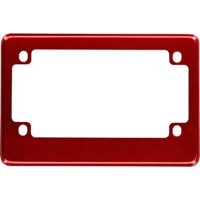 Motorcycle Anodized Aluminum License Plate Frame - RED