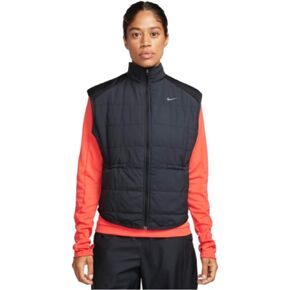 Nike Women's Therma-FIT Swift Women's Reflective Running Vest Loose Fit (US, Alpha, Medium, Regular, Regular, Black)