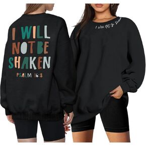 Christian Sweatshirt for Women Jesus God Faith Bible Verse Religious Shirt Oversized Inspirational Pullover Top