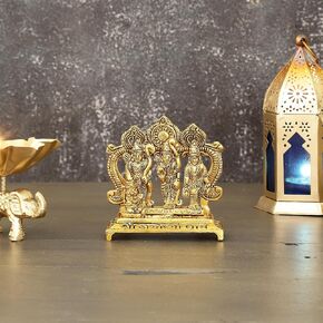 Ram Darbar Murti for Home | God Idols for Pooja Room | God Idols for Gifting | Ram Darbar Statue for Home Decor and Office Desk | Home Decor - Gold