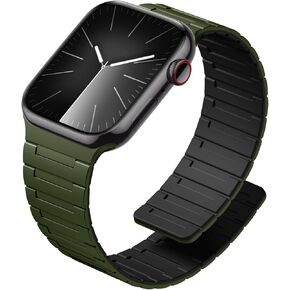 SNBLK Magnetic Watchband Compatible with Apple Watch for Men 44mm 45mm 46mm 49mm 42mm 41mm 40mm 38mm Women, Silicone Sport Strong Magnet Strap for iWatch Series 10 9 ULTRA 2 SE 8 7 6 5 4 3 1